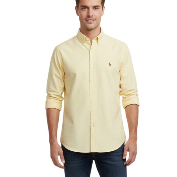 Lauren Ralph Lauren Other - Ralph Lauren Yarmouth Shirt Men 16-34 Yellow Oxford Button Down Pony Logo Cotton